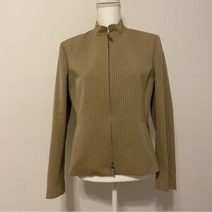 NWT Zanella Textured Full Zip Women's Jacket Blazer Size 8 Made in Italy